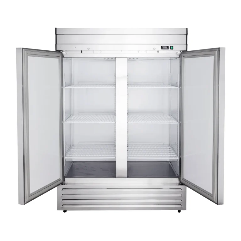 DSS-C Stainless Steel Cooler, two doors, open