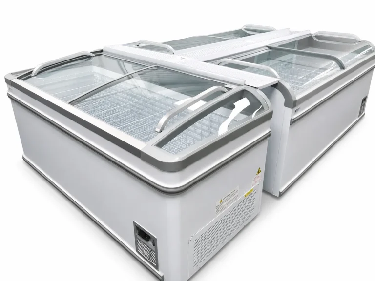 HR Supermarket Dual Temperature Display, two units back to back
