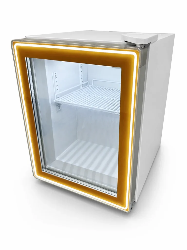 MINI Countertop Glass Door Ice Cream Freezer, front view