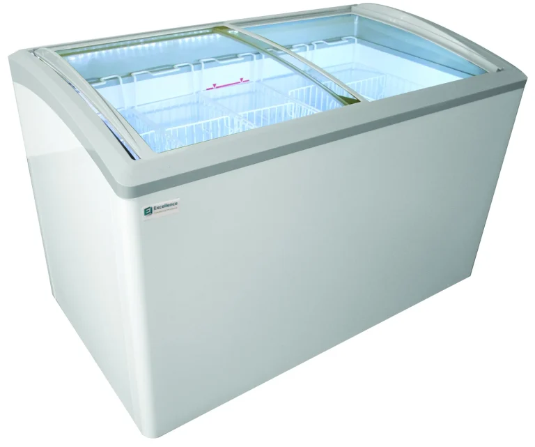 VB Curved Lid Display Freezer & Ice Cream Freezer, with lid open